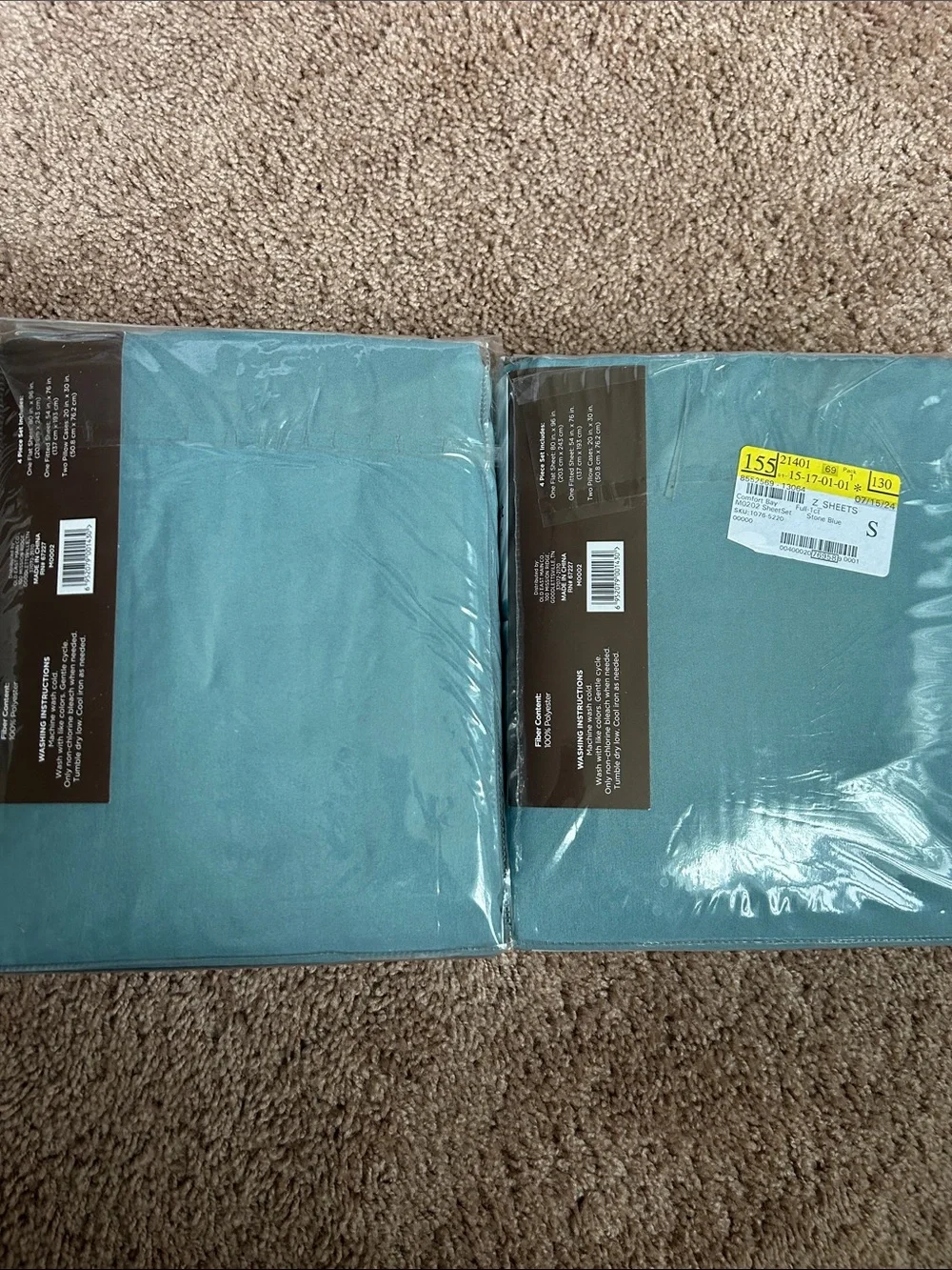 Comfort Bay Full Sheet Set in Aqua Teal